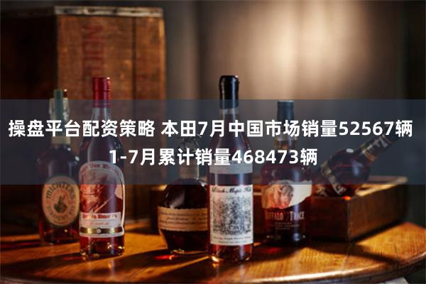 操盘平台配资策略 本田7月中国市场销量52567辆 1-7月累计销量468473辆