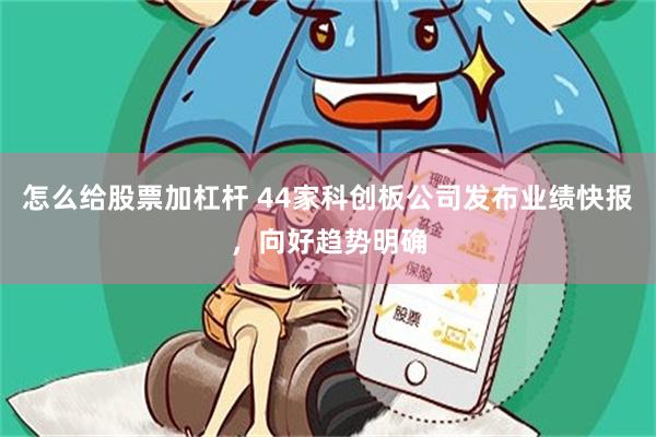 怎么给股票加杠杆 44家科创板公司发布业绩快报，向好趋势明确